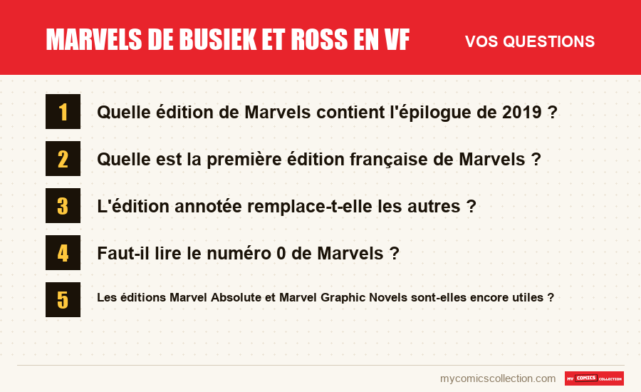 Marvels de Busiek et Ross en VF : les questions fréquentes auxquelles répond cet article