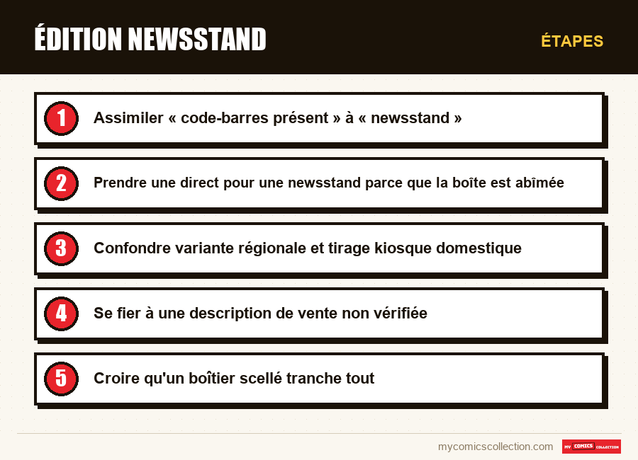 Étapes : Édition newsstand