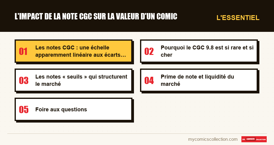 L'essentiel : L'impact de la note CGC sur la valeur d'un comic