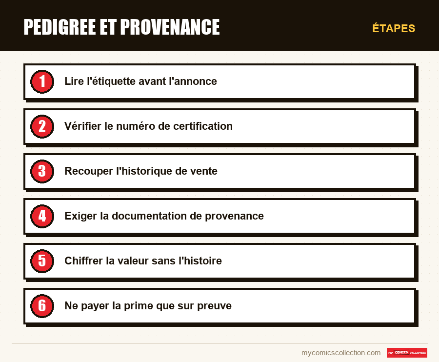 Étapes : Pedigree et provenance