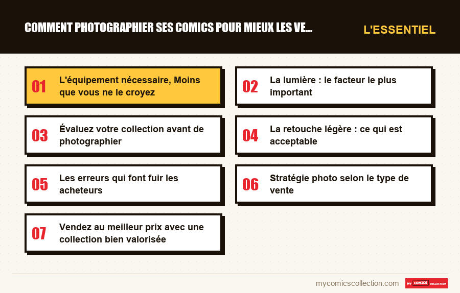 L'essentiel : Comment photographier ses comics pour mieux les vendre