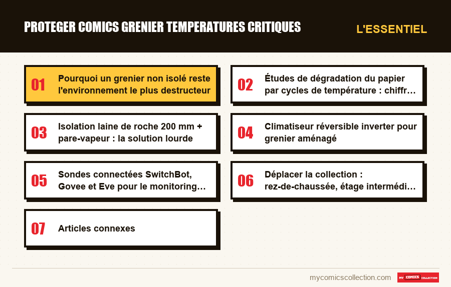L'essentiel : proteger comics grenier temperatures critiques