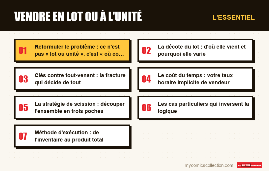 L'essentiel : Vendre en lot ou à l'unité