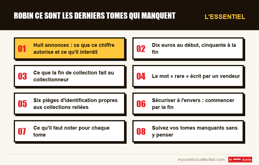 L'essentiel : robin ce sont les derniers tomes qui manquent