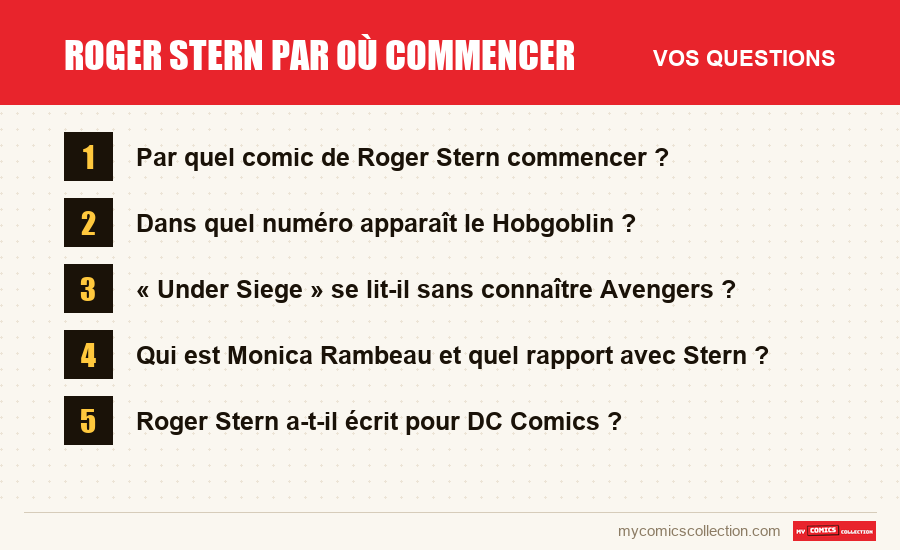 Roger Stern par où commencer : les questions fréquentes auxquelles répond cet article