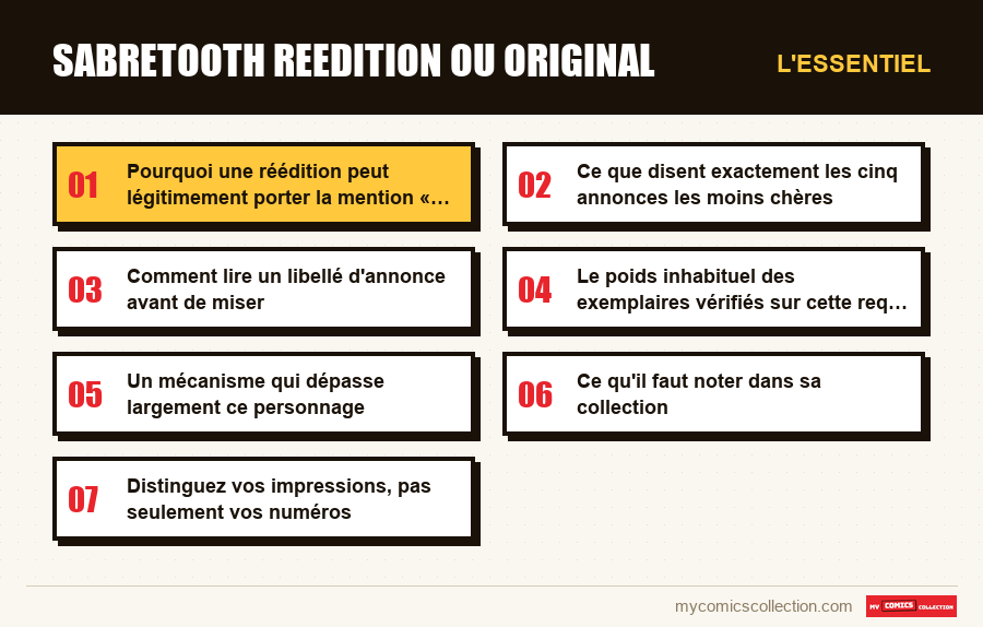 L'essentiel : sabretooth reedition ou original