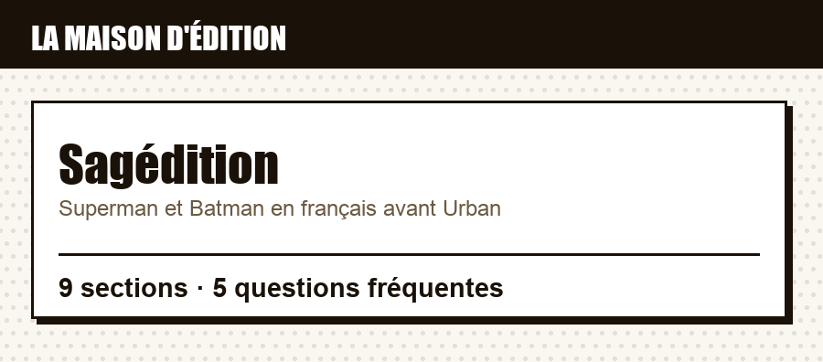 Repère sur Sagédition : rubrique éditeur, contenu de l'article