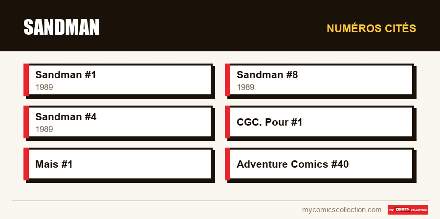 Numéros cités : Sandman