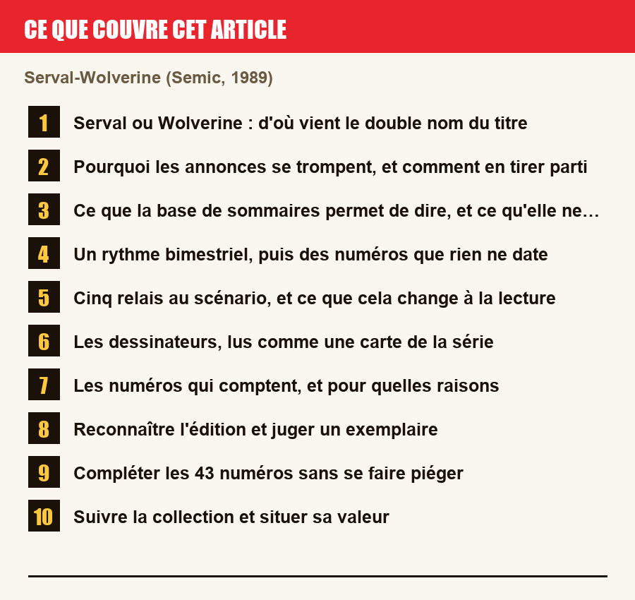 Plan de l'article section par section, de la présentation générale jusqu'aux pièges à l'achat