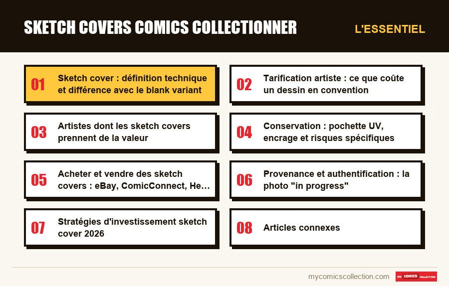 L'essentiel : sketch covers comics collectionner