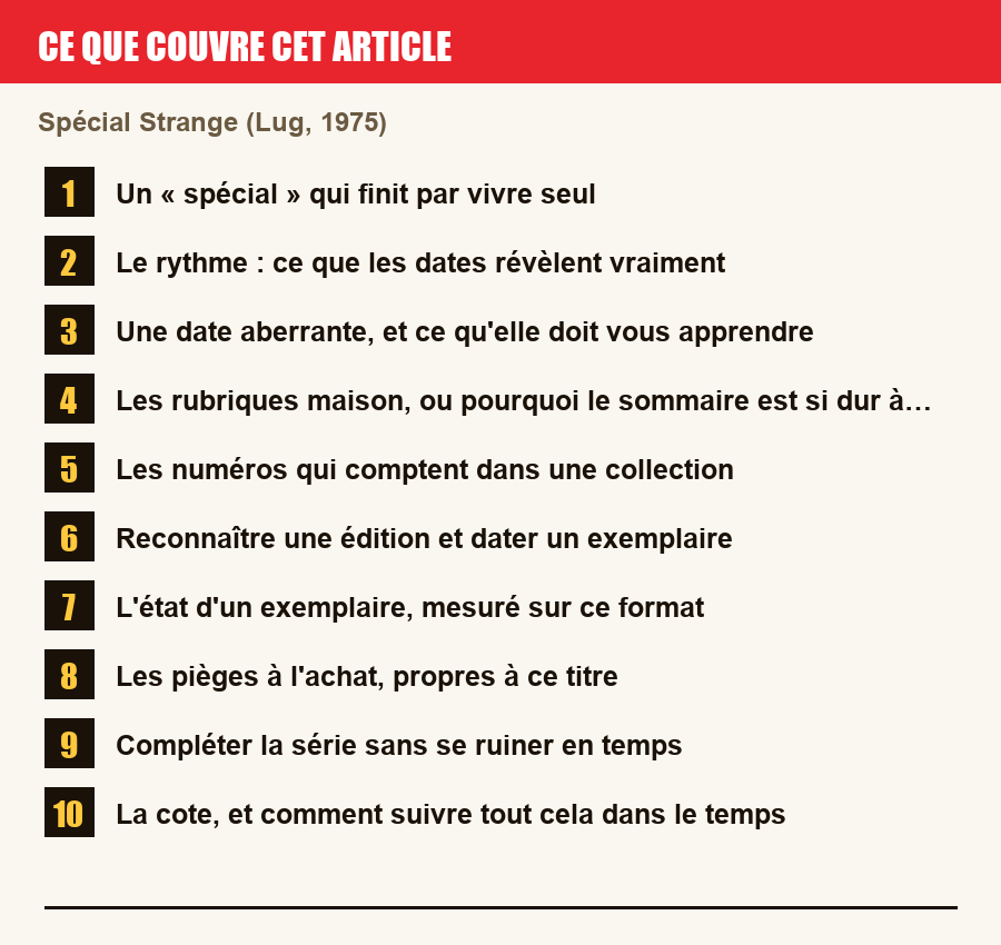 Plan de l'article section par section, de la présentation générale jusqu'aux pièges à l'achat