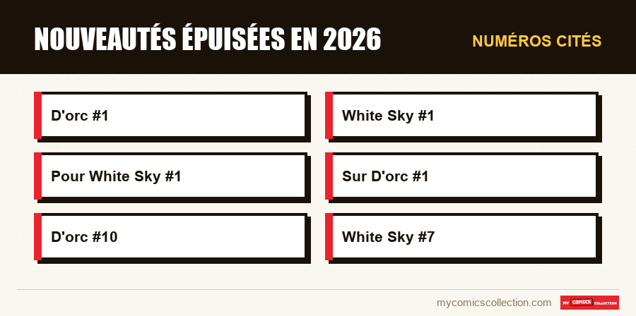 Numéros cités : Nouveautés épuisées en 2026