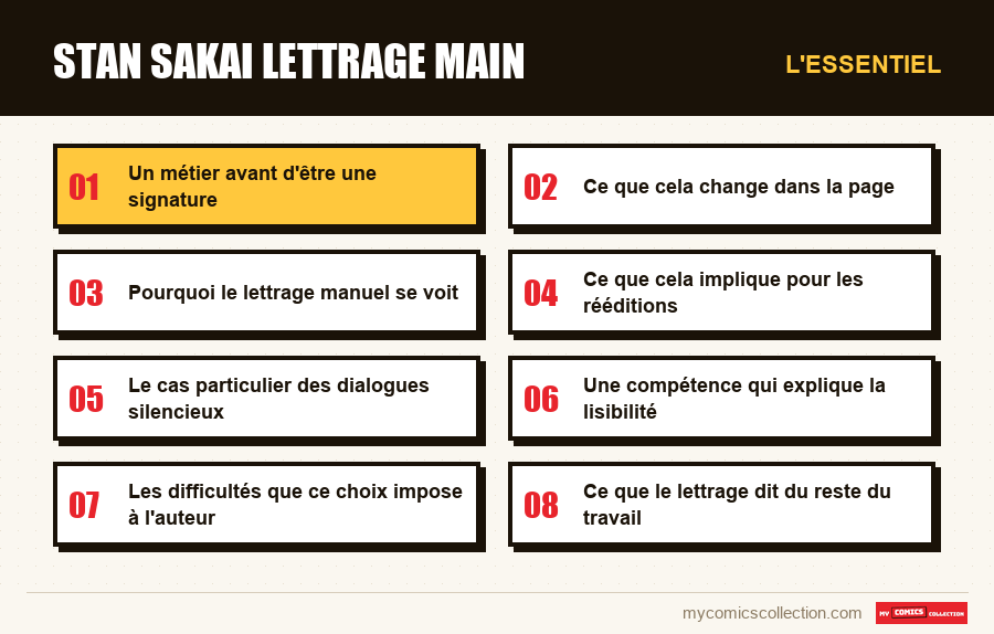 L'essentiel : stan sakai lettrage main