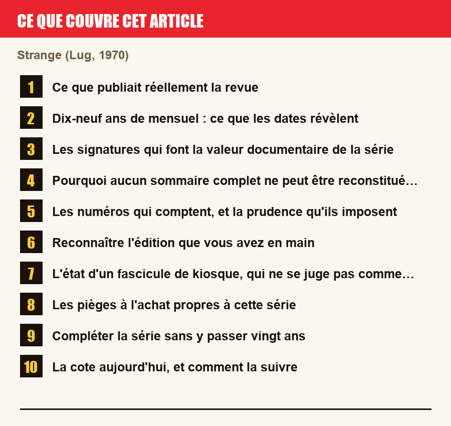 Plan de l'article section par section, de la présentation générale jusqu'aux pièges à l'achat