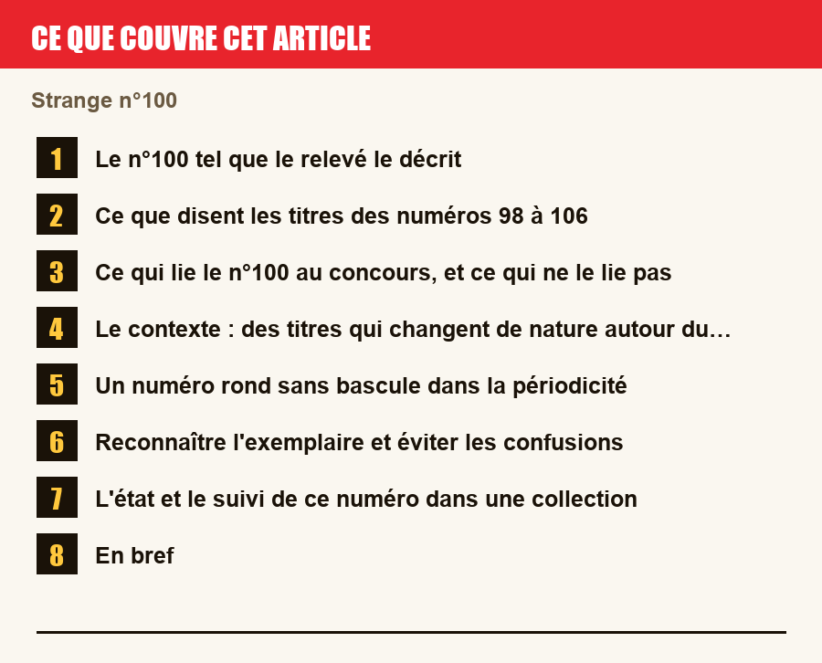 Plan de l'article section par section, de la présentation générale jusqu'aux pièges à l'achat