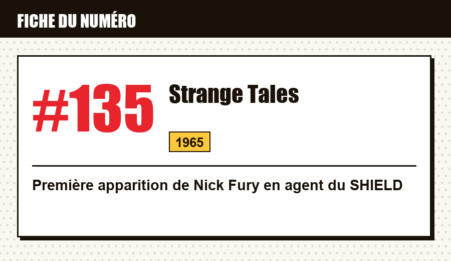 Carte d'identité : Strange Tales #135 (1965) : Nick Fury agent du SHIELD