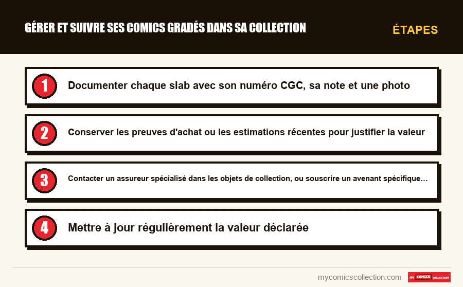 Étapes : Gérer et suivre ses comics gradés dans sa collection