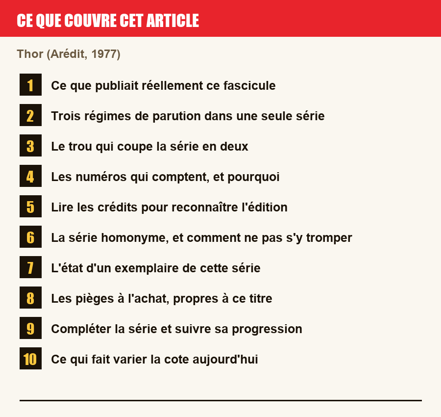 Plan de l'article section par section, de la présentation générale jusqu'aux pièges à l'achat