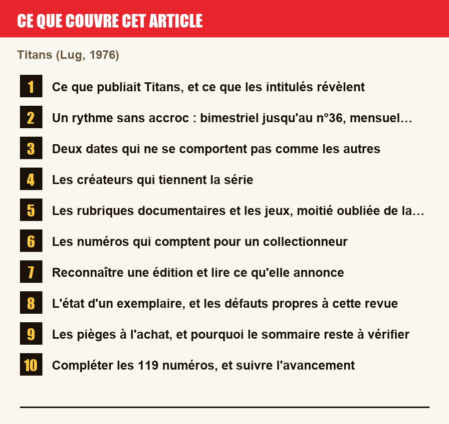 Plan de l'article section par section, de la présentation générale jusqu'aux pièges à l'achat