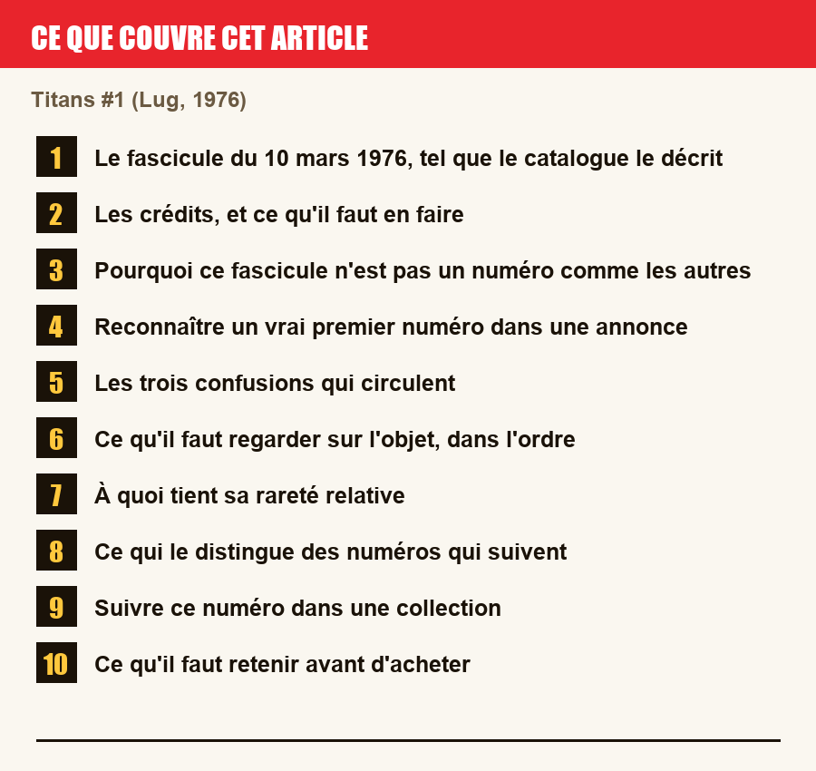 Plan de l'article section par section, de la présentation générale jusqu'aux pièges à l'achat