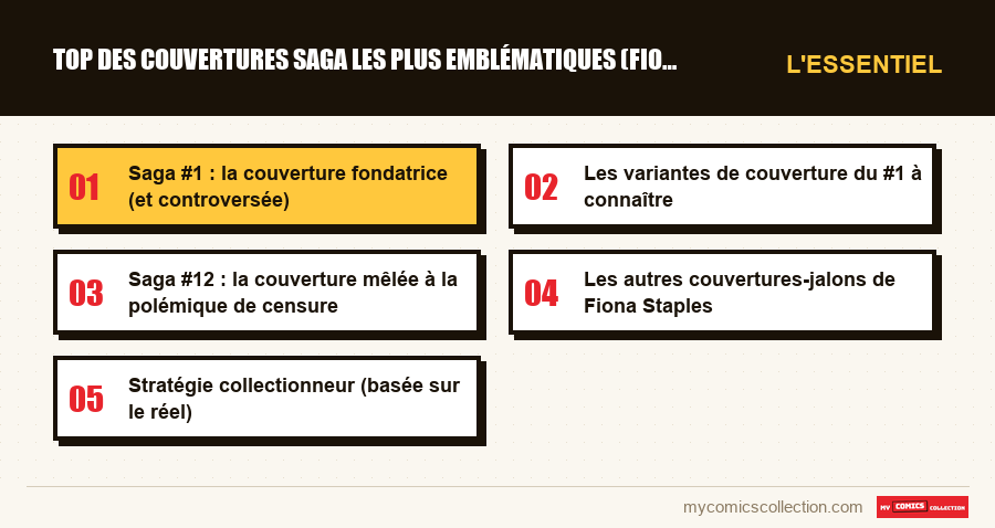 L'essentiel : Top des couvertures Saga les plus emblématiques (Fiona Stapl