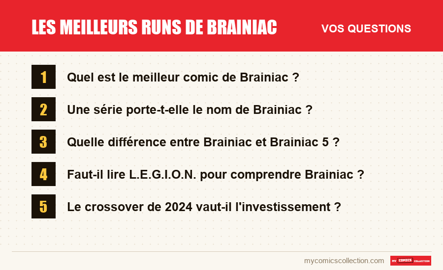 Les questions fréquentes sur Les meilleurs runs de Brainiac auxquelles répond cet article
