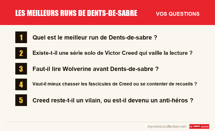 Les questions fréquentes sur Les meilleurs runs de Dents-de-sabre auxquelles répond cet article