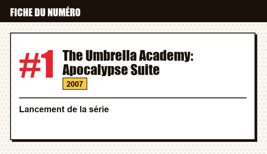 Carte d'identité : The Umbrella Academy: Apocalypse Suite #1 (2007) : le lancement