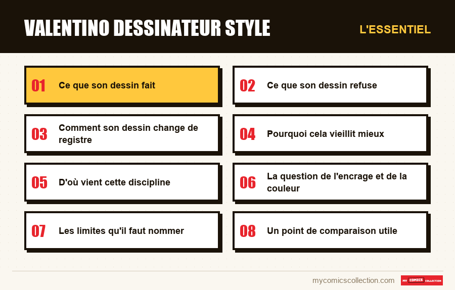 L'essentiel : valentino dessinateur style