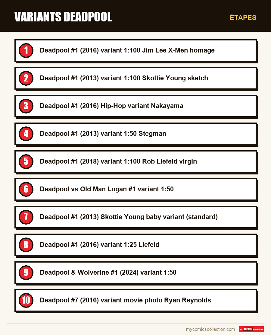 Étapes : Variants Deadpool