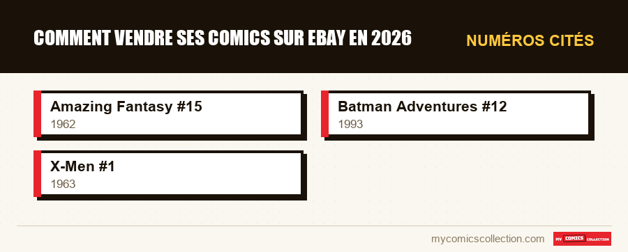 Numéros cités : Comment vendre ses comics sur eBay en 2026