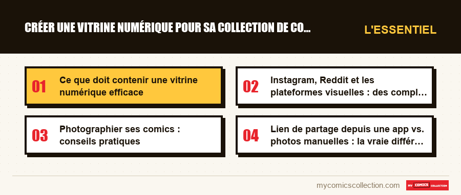 L'essentiel : Créer une vitrine numérique pour sa collection de comics