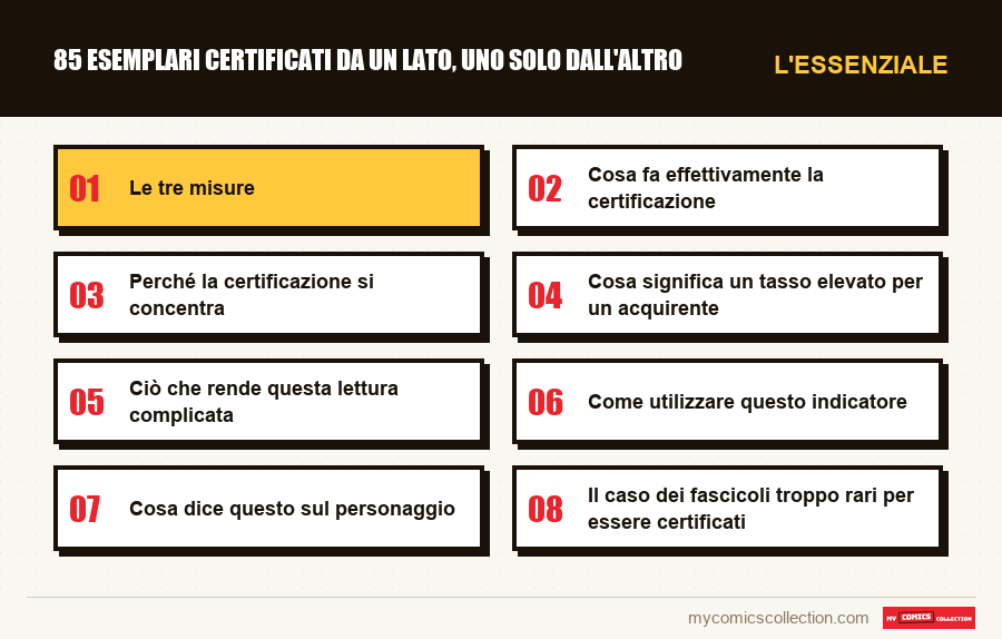 L'essenziale : 85 esemplari certificati da un lato, uno solo dall'altro