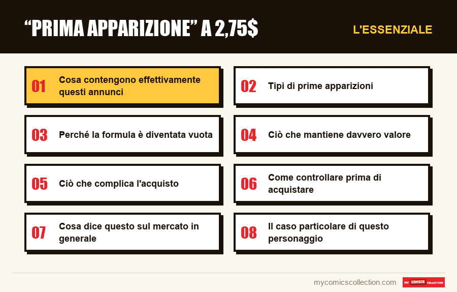 L'essenziale : “Prima apparizione” a 2,75$