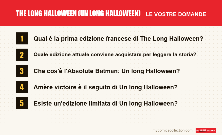 The Long Halloween (Un long Halloween): le domande frequenti a cui risponde questo articolo