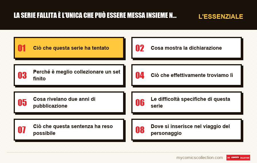 L'essenziale : La serie fallita è l'unica che può essere messa insieme nell