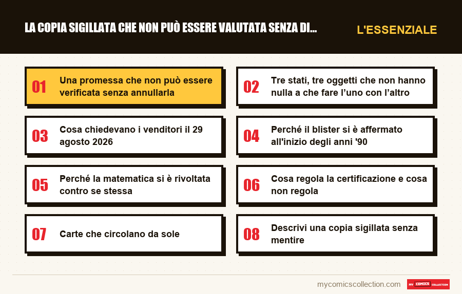 L'essenziale : La copia sigillata che non può essere valutata senza distrug