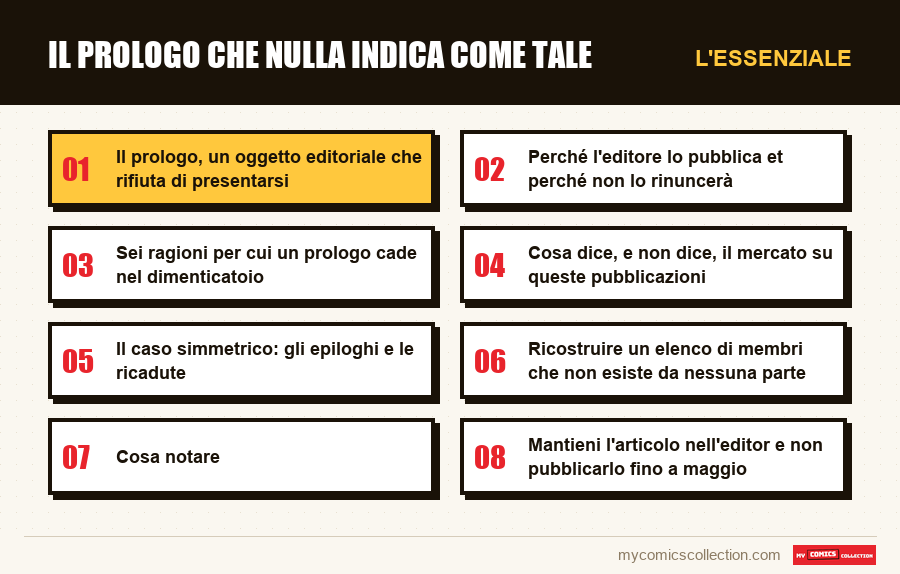 L'essenziale : Il prologo che nulla indica come tale