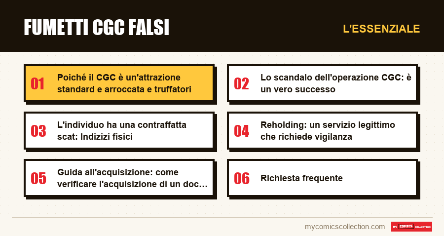 L'essenziale : fumetti CGC falsi