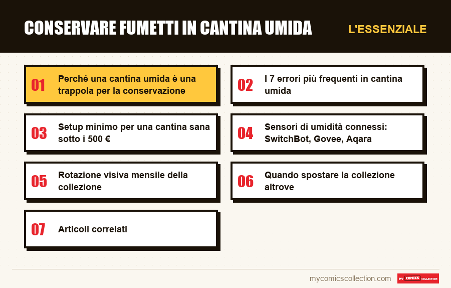 L'essenziale : Conservare fumetti in cantina umida