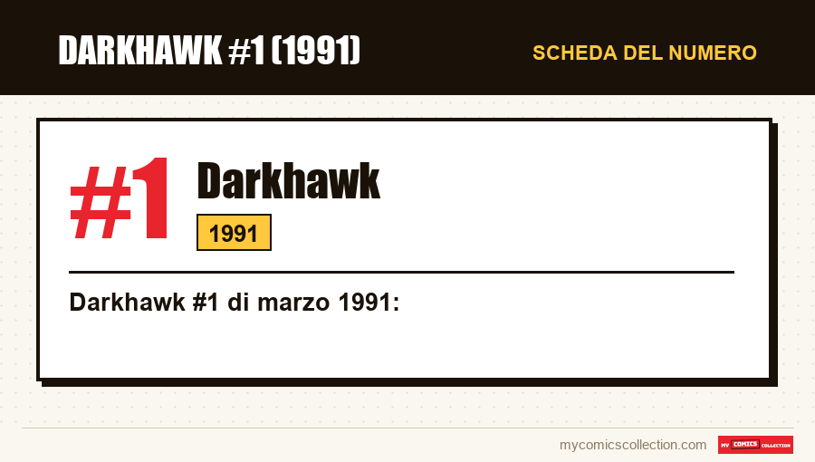 Scheda di Darkhawk #1: numero, anno e perché è un numero chiave