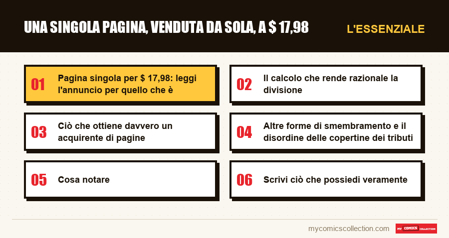 L'essenziale : Una singola pagina, venduta da sola, a $ 17,98