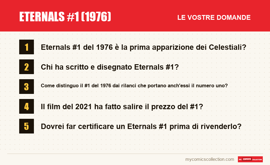 Eternals #1 (1976): le domande frequenti a cui risponde questo articolo