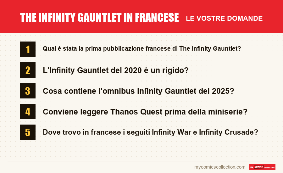 The Infinity Gauntlet in francese: le domande frequenti a cui risponde questo articolo