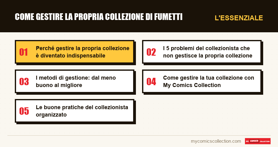 L'essenziale : Come gestire la propria collezione di fumetti
