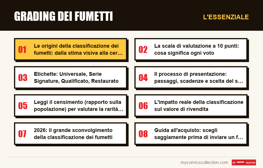 L'essenziale : Grading dei fumetti