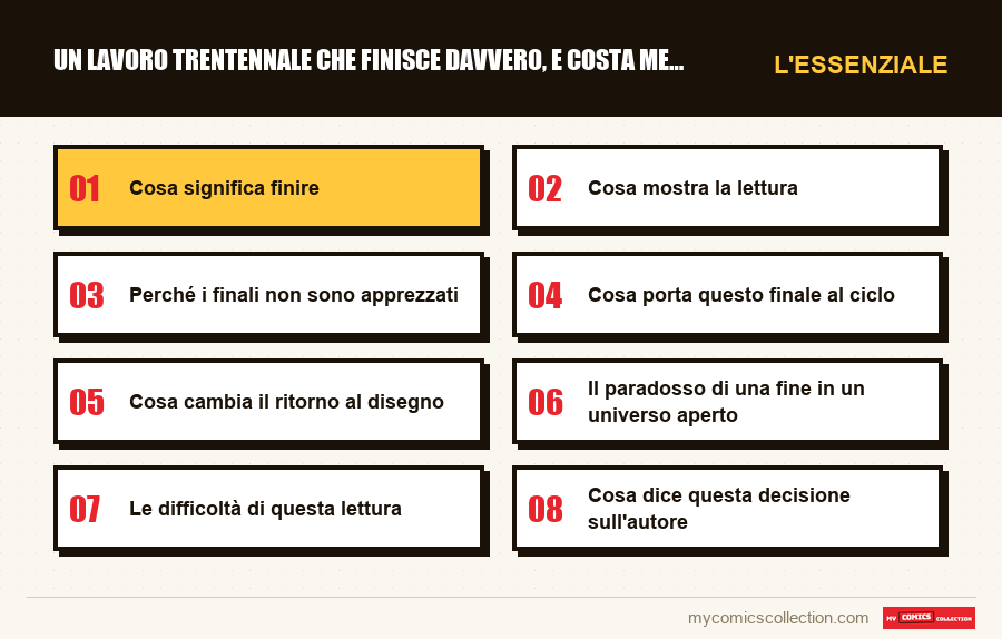 L'essenziale : Un lavoro trentennale che finisce davvero, e costa meno dell
