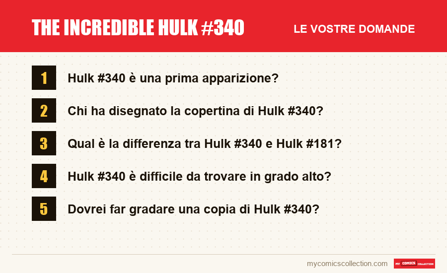 The Incredible Hulk #340: le domande frequenti a cui risponde questo articolo