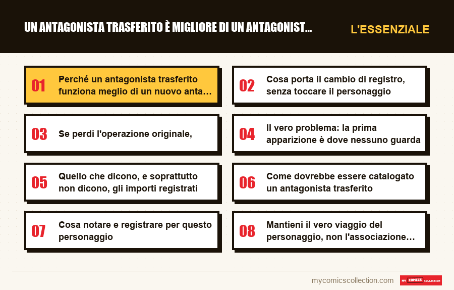 L'essenziale : Un antagonista trasferito è migliore di un antagonista creat