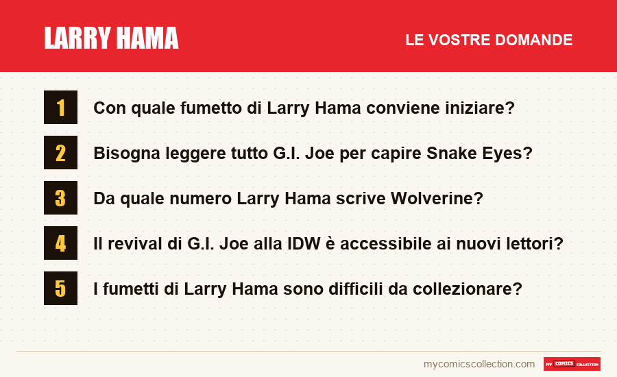 Larry Hama: le domande frequenti a cui risponde questo articolo